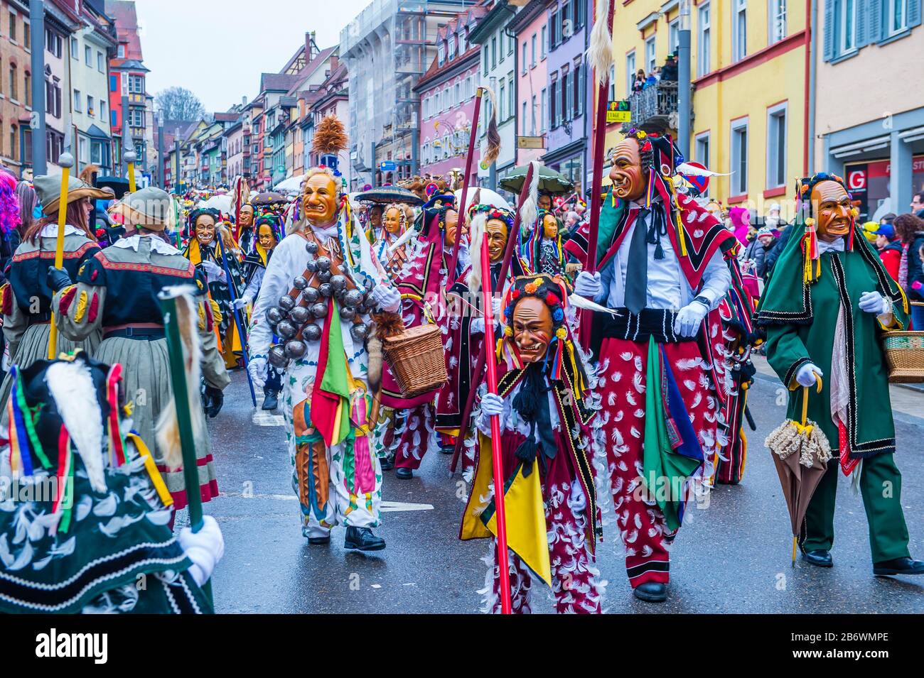 Teilnehmer am Rottweil Karneval in Rottweil Stockfoto