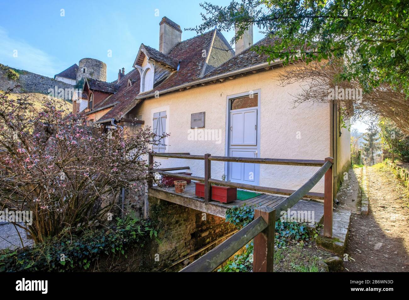 Frankreich, Indre, Berry, Creuse Valley, Gargilesse Dampierre, beschriftet Les Plus Beaux Villages de France (Die Schönsten Dörfer Frankreichs), Haus c Stockfoto