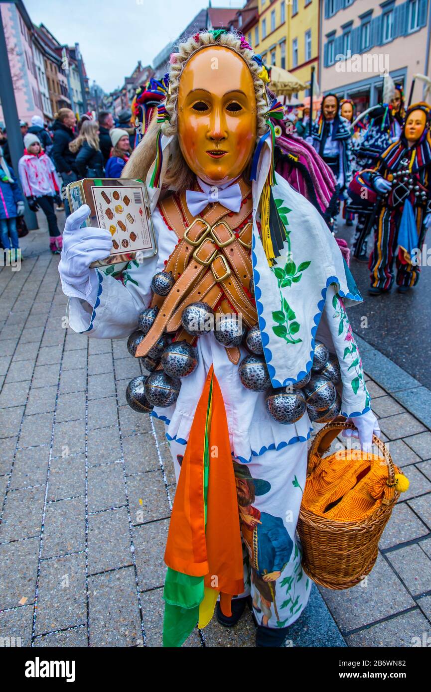 Teilnehmer am Rottweil Karneval in Rottweil Stockfoto