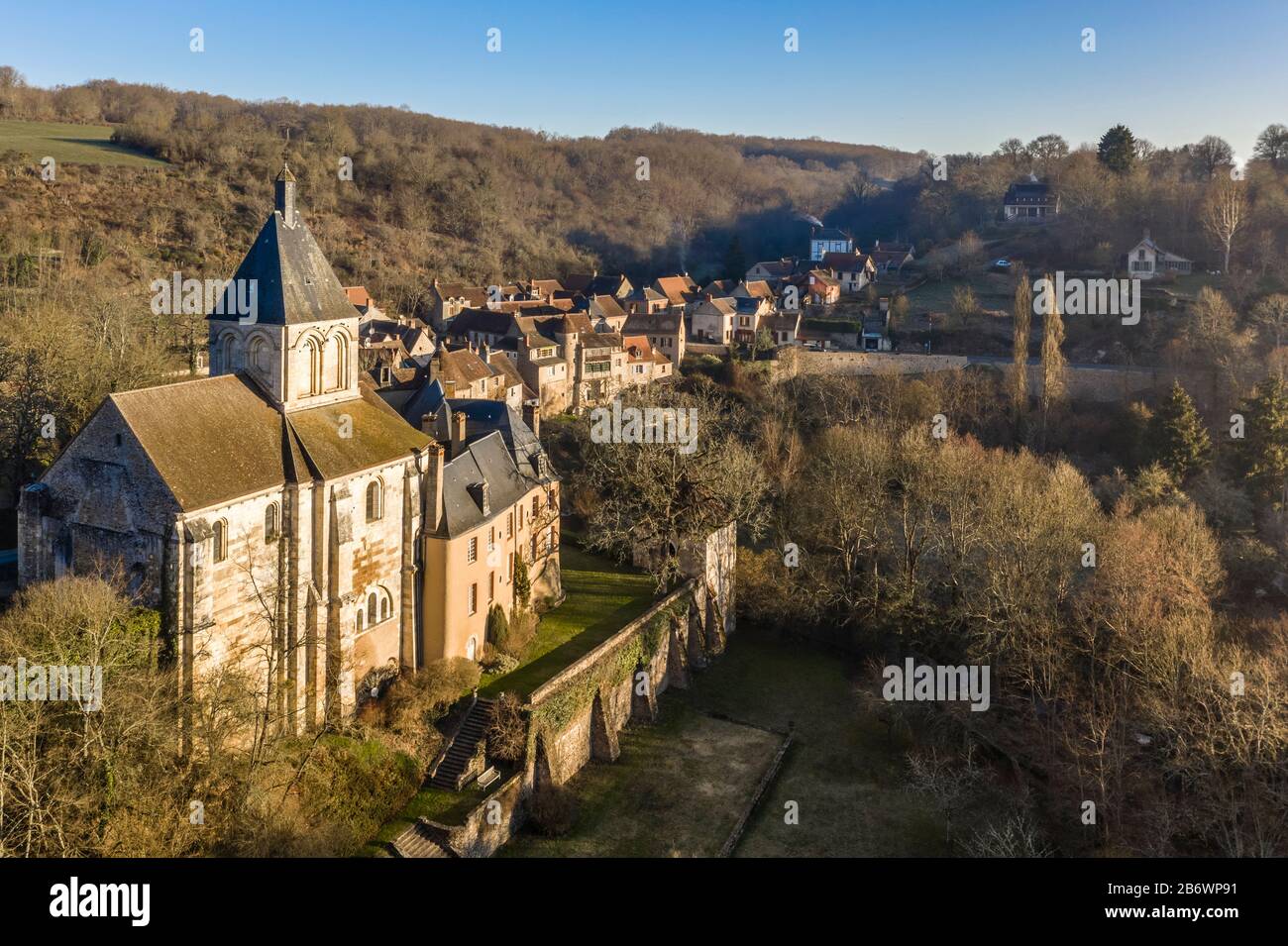 Frankreich, Indre, Berry, Creuse Valley, Gargilesse Dampierre, beschriftet Les Plus Beaux Villages de France (Die Schönsten Dörfer Frankreichs), General Stockfoto