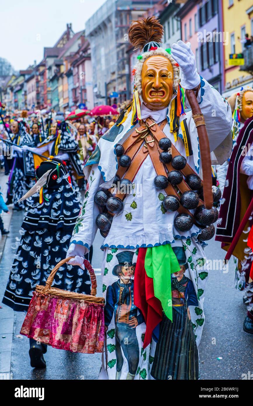 Teilnehmer am Rottweil Karneval in Rottweil Stockfoto