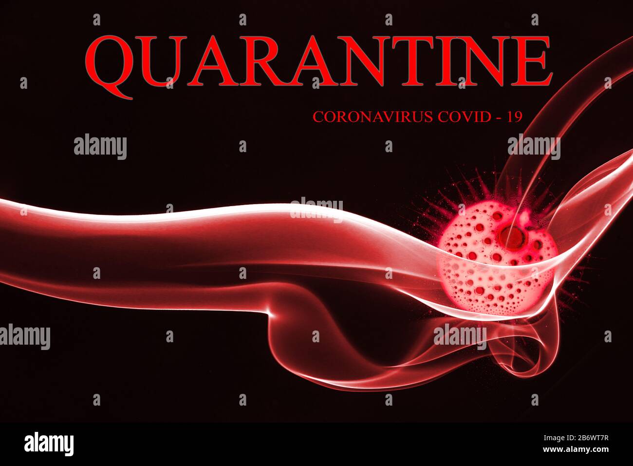 Coronavirus Disease Covid-19 Global Case Quarantänezeichen Stockfoto