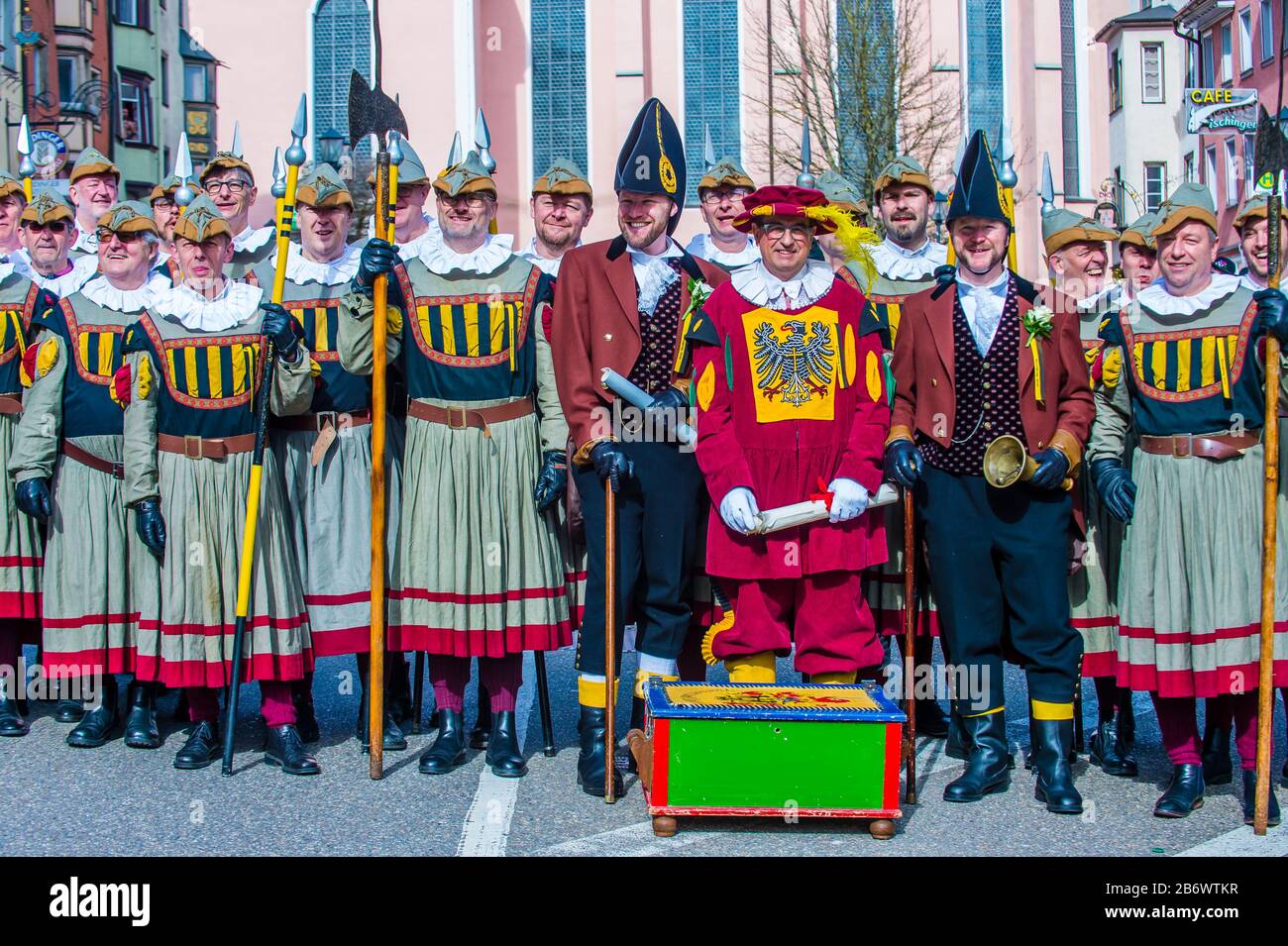 Teilnehmer am Rottweil Karneval in Rottweil Stockfoto