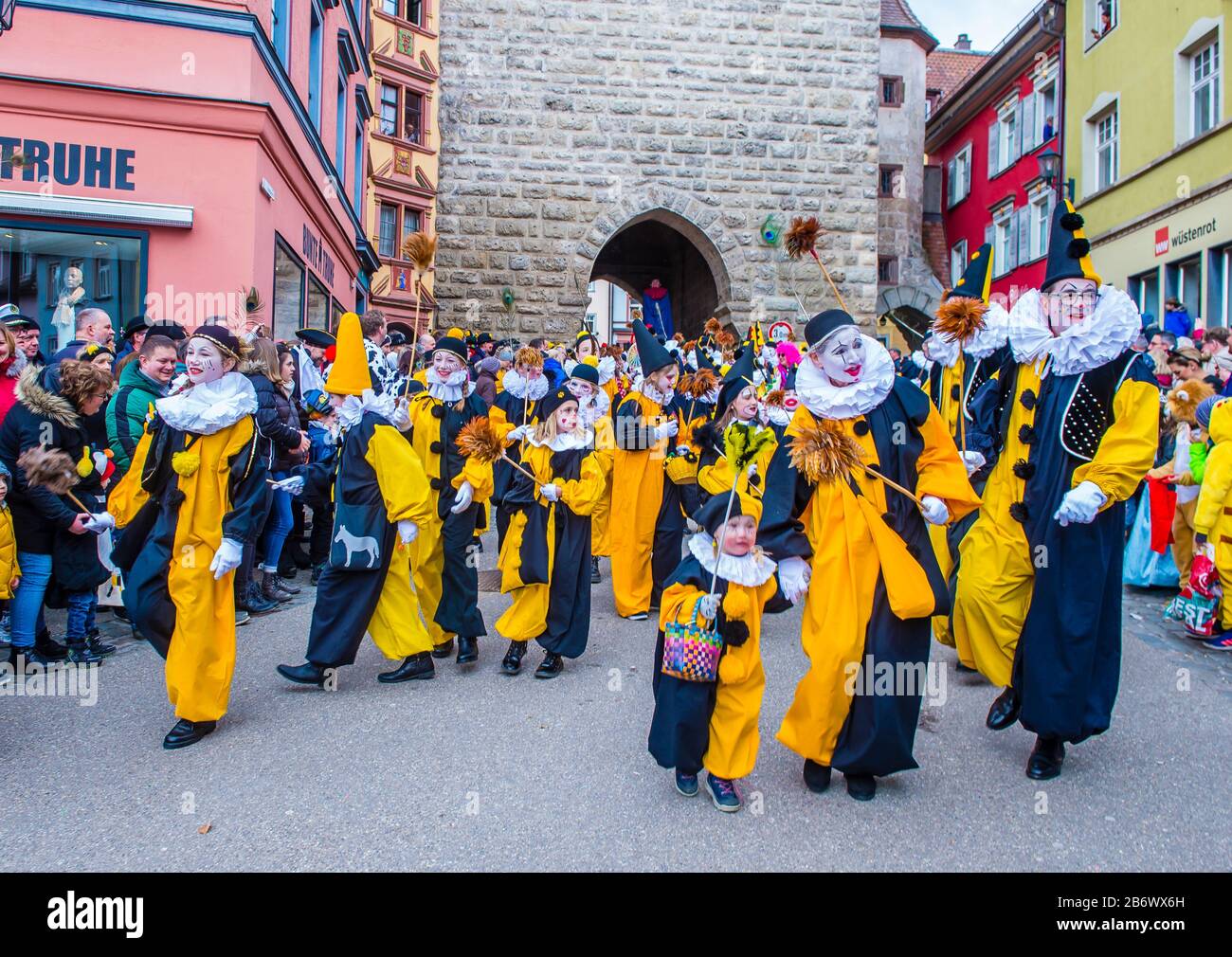 Teilnehmer am Rottweil Karneval in Rottweil Stockfoto