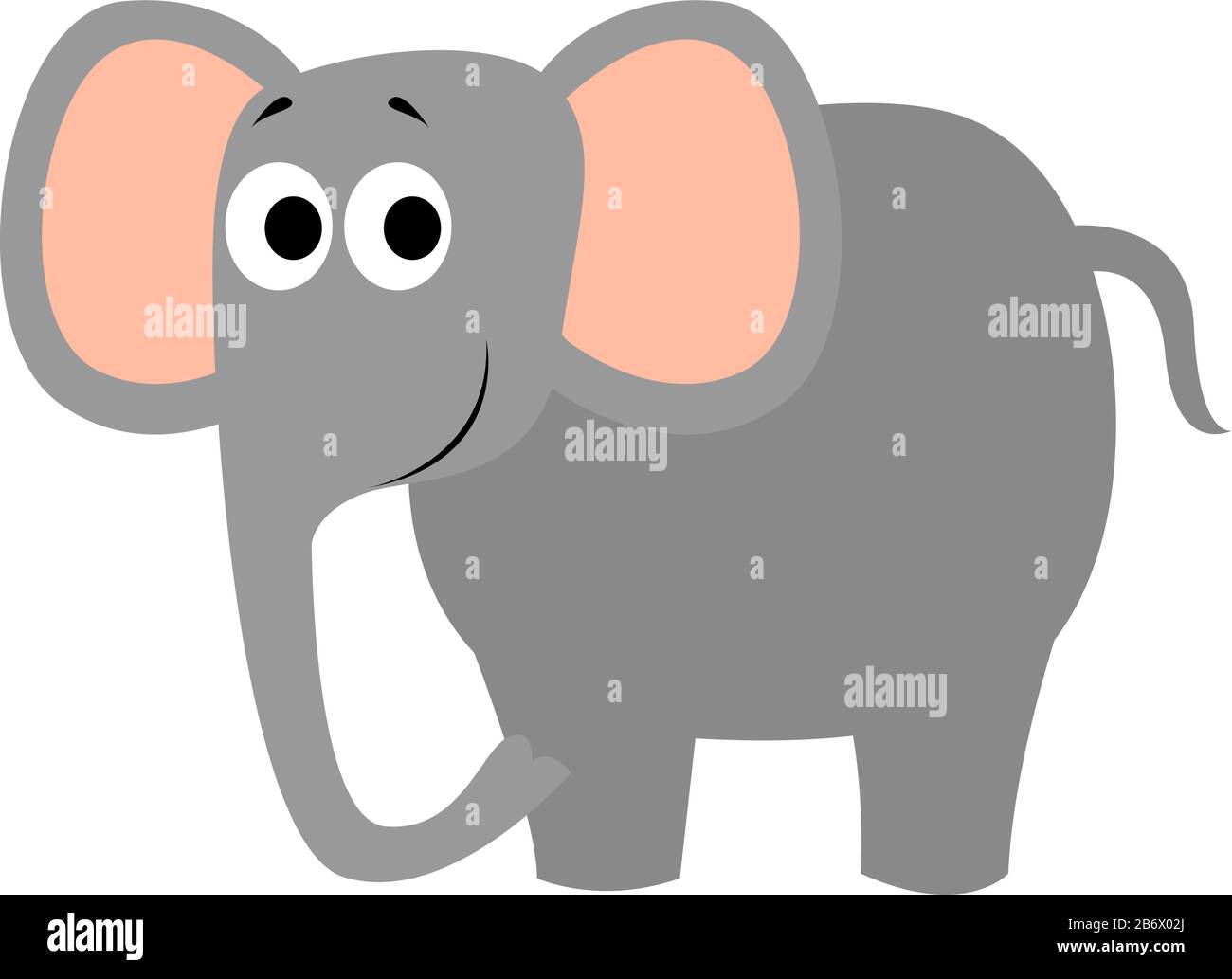 Großer Elefant, Illustration, Vektor auf weißem Hintergrund. Stock Vektor