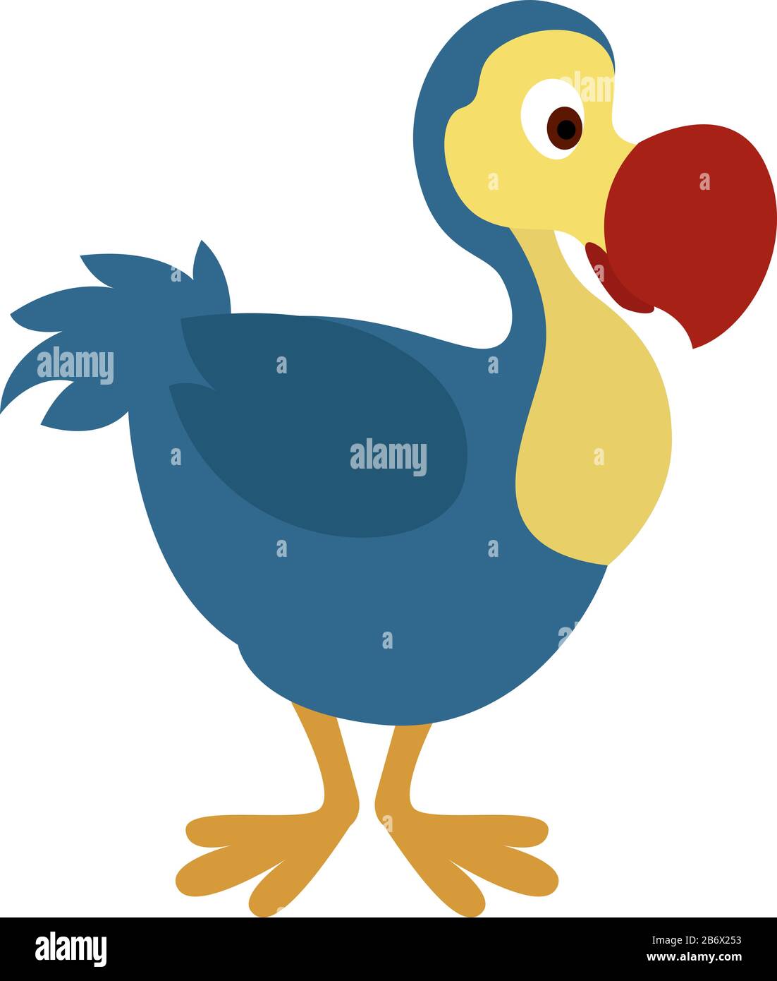 Dodo Bird, Illustration, Vektor auf weißem Hintergrund. Stock Vektor