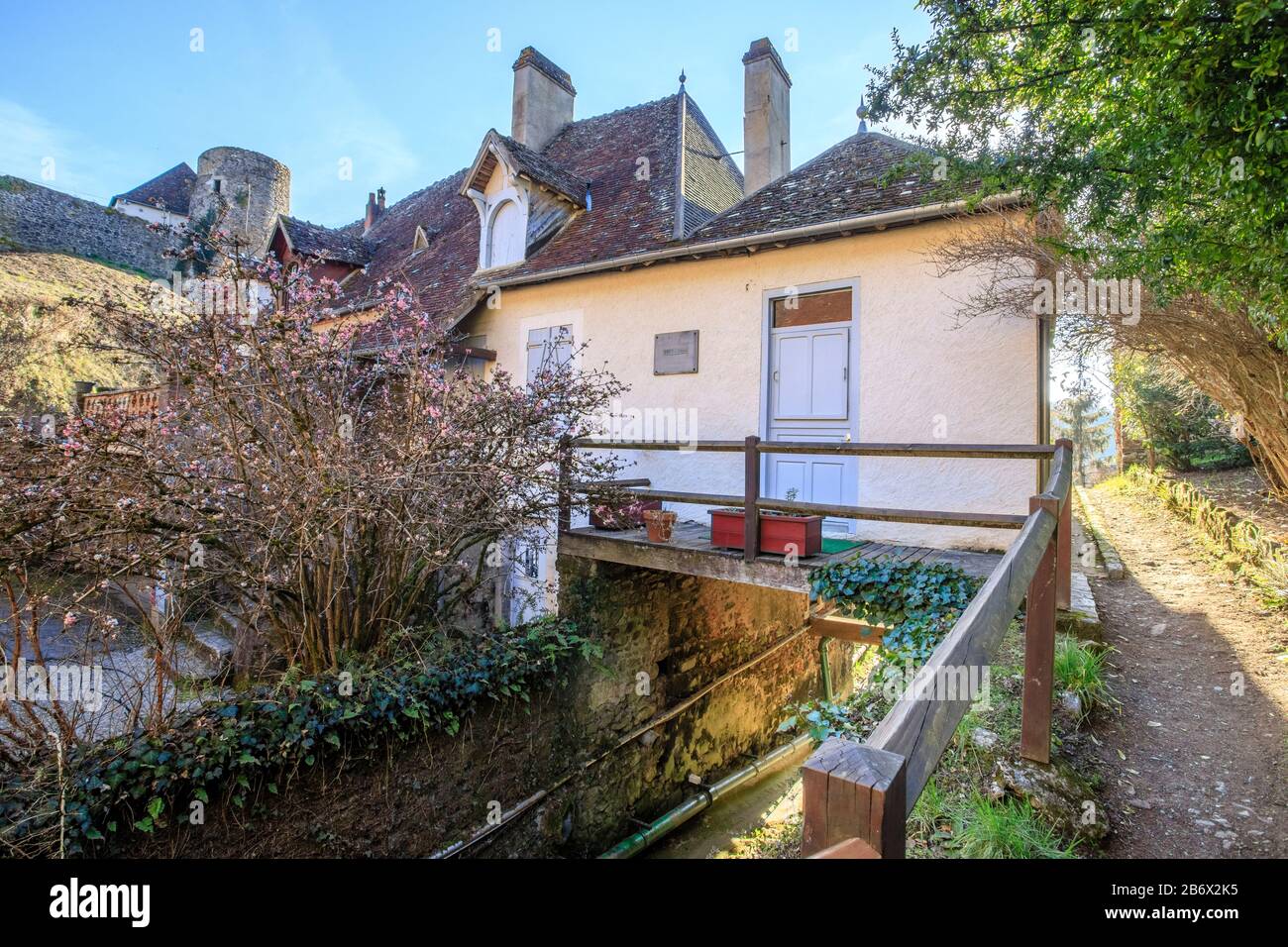 Frankreich, Indre, Berry, Creuse Valley, Gargilesse Dampierre, beschriftet Les Plus Beaux Villages de France (Die Schönsten Dörfer Frankreichs), Haus c Stockfoto