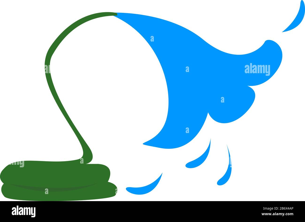 Schlauchblume, Abbildung, Vektor auf weißem Hintergrund. Stock Vektor