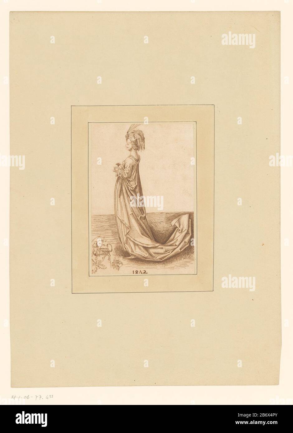 Jonkvrouw traf hond Jonkvrouw met hond Object Type: Prent prenttekening Objectnummer: RP-P-ob-77.433 Inscriptions / Merken: Collector's Mark, verso, gestempelt: Lugt 2228 Hersteller: Prentmaker: Maria Catharina Prestelnaar ontyp van: Martin Schongauerpollen Material in: Giovanni Prekatchnizing: Christian Tever: Christian: Christian Tettever: Christian: Christian Tetechel: Christian Tetechel: Christian Tetechel: Christian Tetechel: Christian: Christian: Christian Tetechat: Christian: Christian: Christian Etsen / Zopf / Trenttekening / Kleurendruk Abmessungen: Blad: H 191 mm (binnen de plaatrand afgesneden) × b 130 mm (binnen de plaatrand afgesneden)ToelichtingNummer 7 uit het prentenalbum des Stockfoto