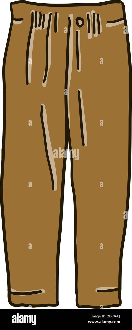 Hose flach, Illustration, Vektor auf weißem Hintergrund. Stock Vektor