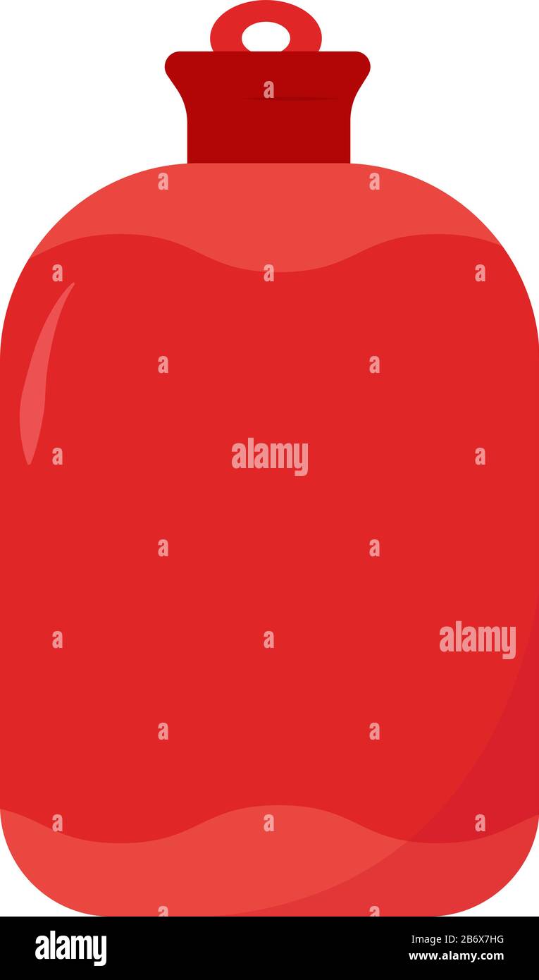 Heißwasserflasche, Abbildung, Vektor auf weißem Hintergrund. Stock Vektor