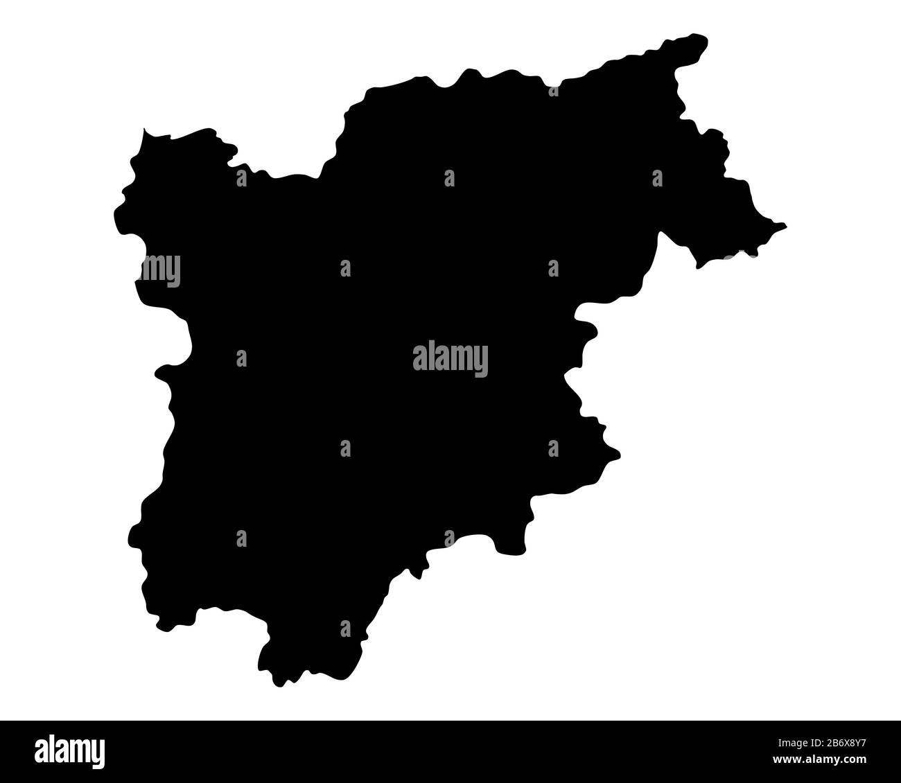 Karte von Trentino-südtirol. Stockfoto