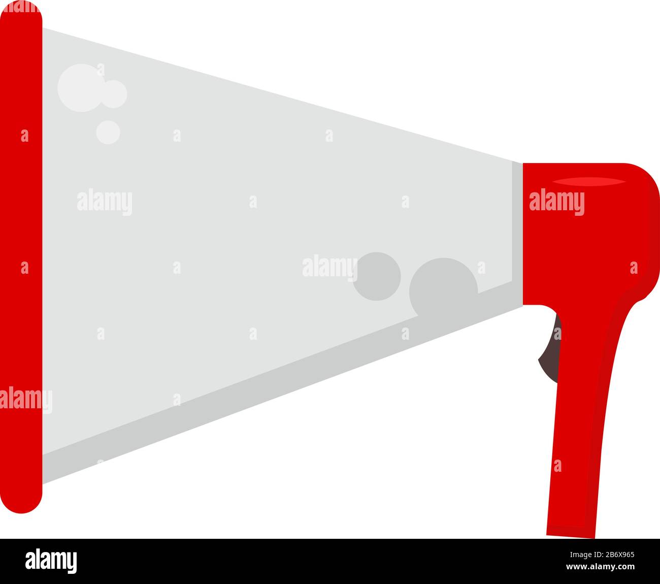 Rotes Megaphon, Illustration, Vektor auf weißem Hintergrund. Stock Vektor