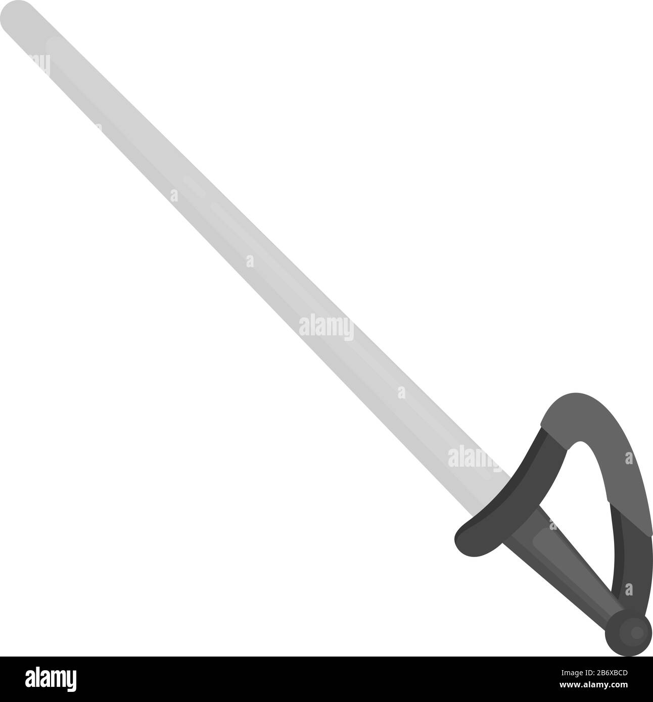 Dünnes Schwert, Abbildung, Vektor auf weißem Hintergrund. Stock Vektor