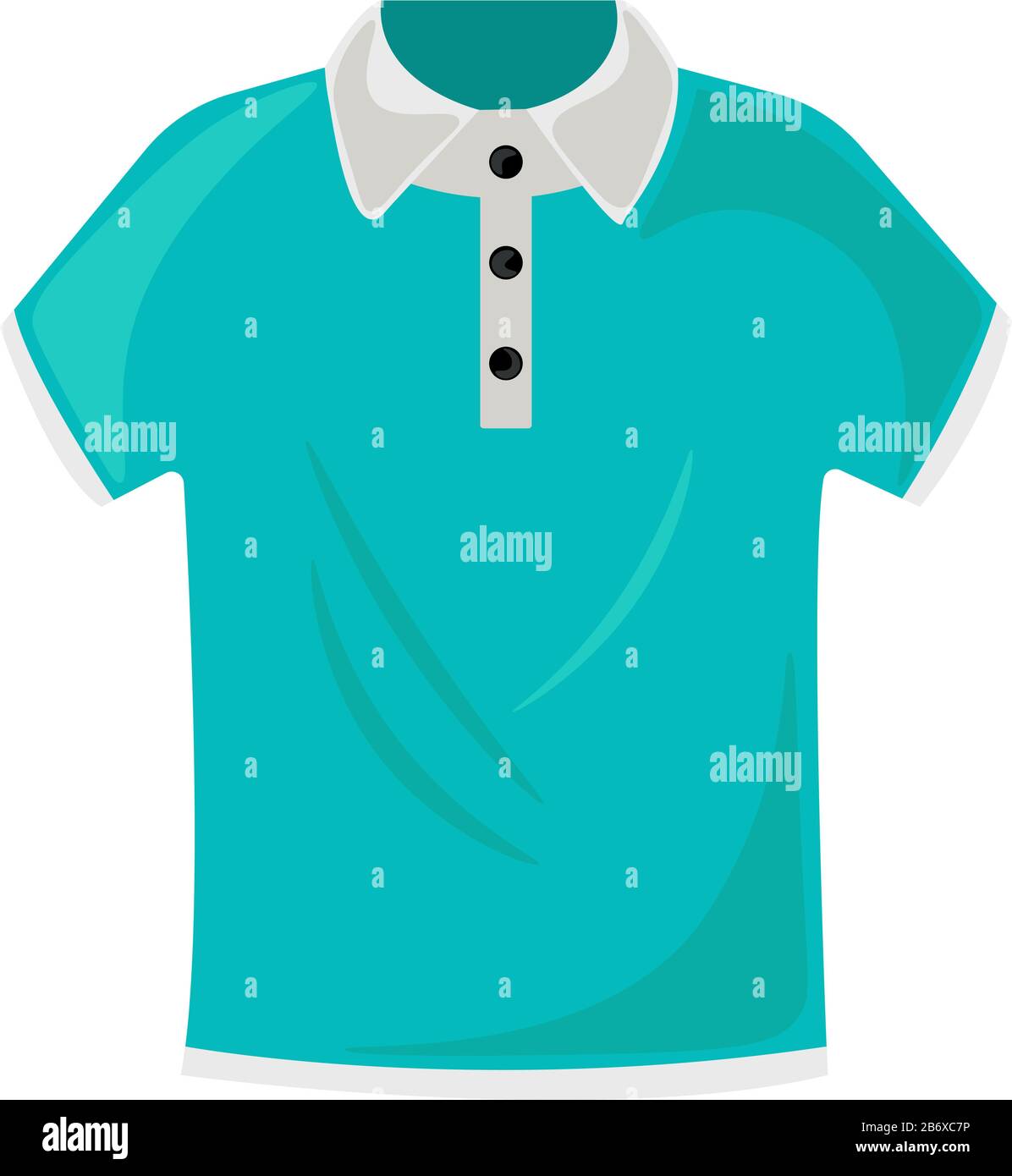 Blaues Hemd, Illustration, Vektor auf weißem Hintergrund. Stock Vektor