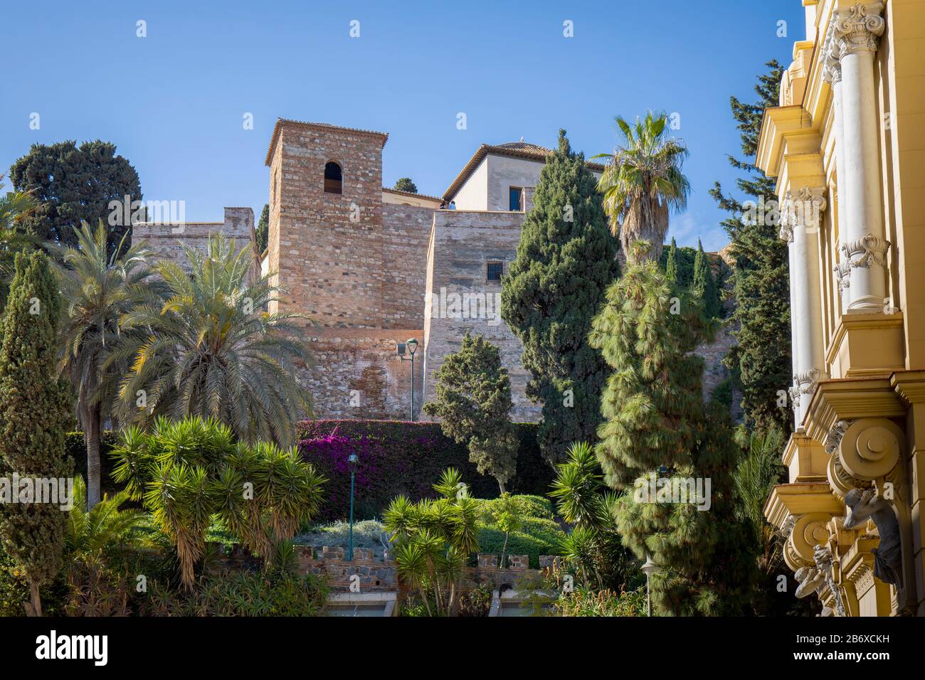 Alcazaba, maurische Befestigungen, Málaga, Costa del Sol, Provinz Málaga, Andalusien, Südspanien. Stockfoto