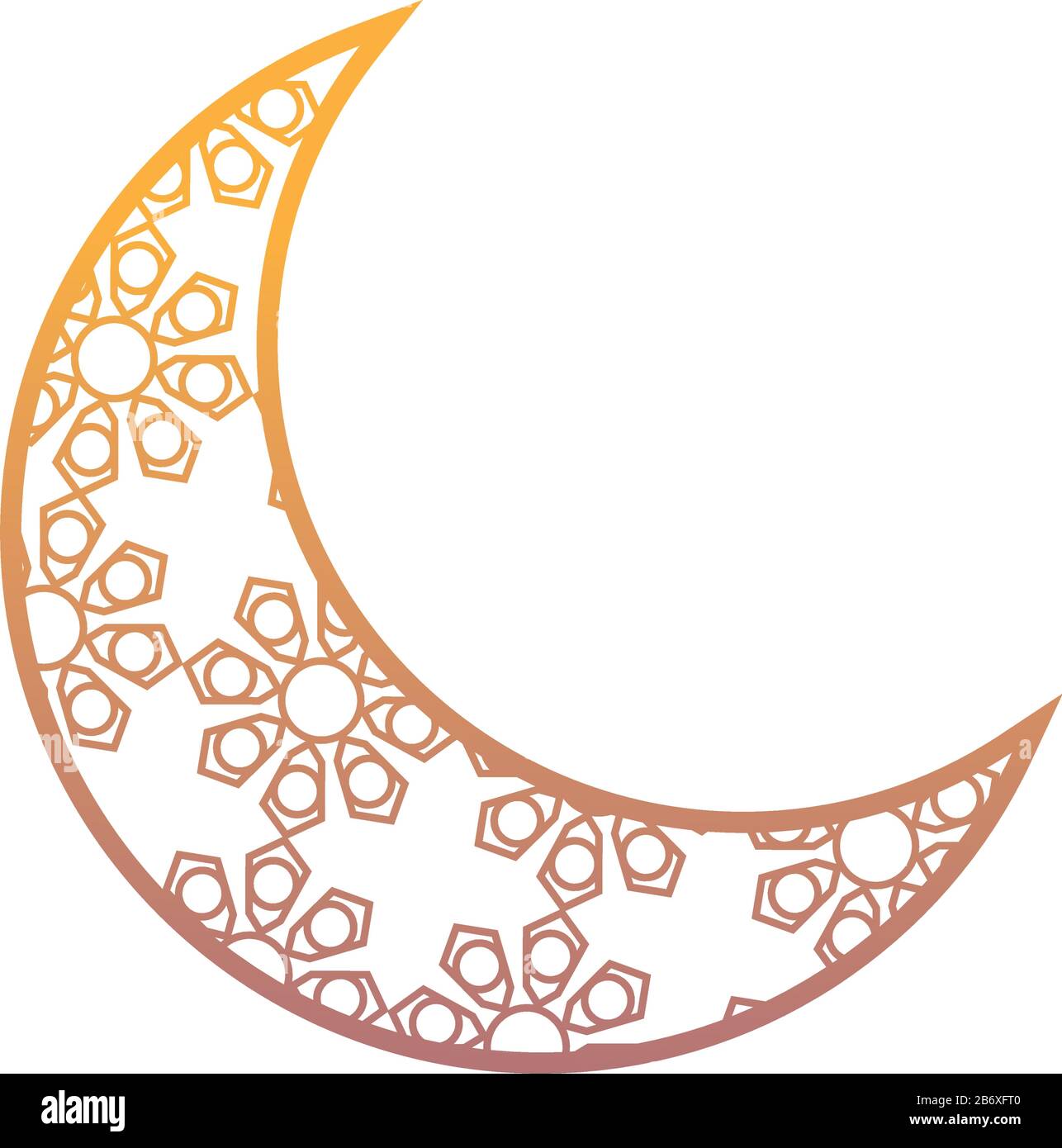 EID mubarak-mondsymbol isoliertes Symbol Stock Vektor