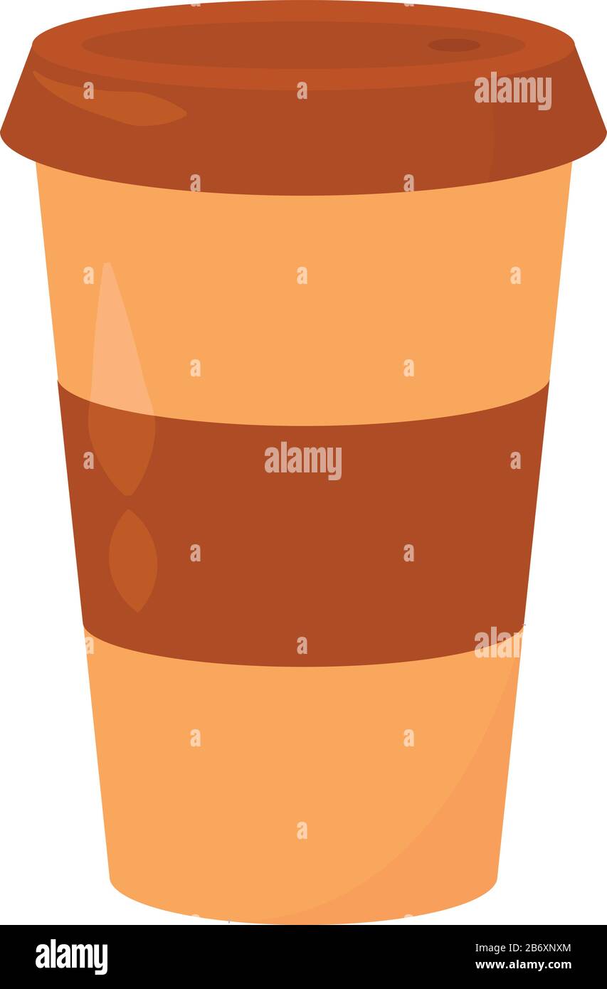 Coffee to go, Illustration, Vektor auf weißem Hintergrund. Stock Vektor