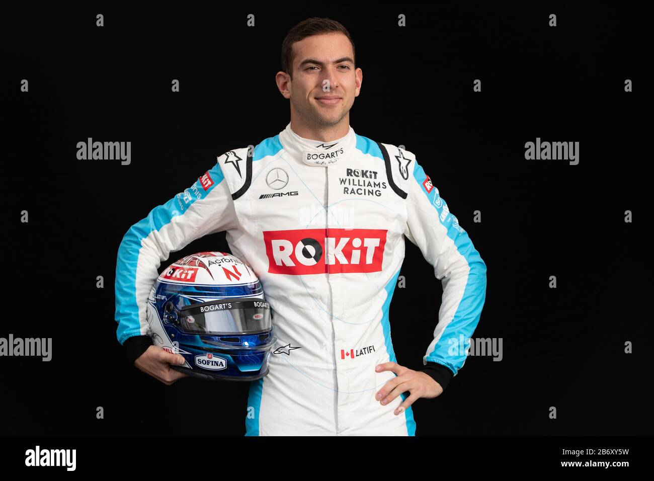Melbourne, Australien. 12. März 2020: Melbourne, Australien - 12. März 2020: Nicholas Latifi von Rokit Williams Racing bei der Fahrerporträtsitzung beim großen Preis von Australien 2020: Chris Putnam/ZUMA Wire/Alamy Live News Stockfoto