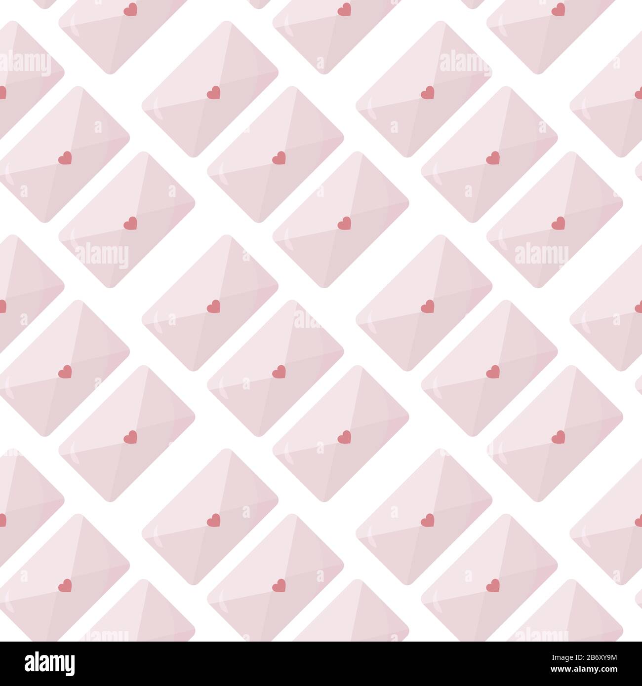 Muster für Liebesbriefe, Abbildung, Vektor auf weißem Hintergrund. Stock Vektor