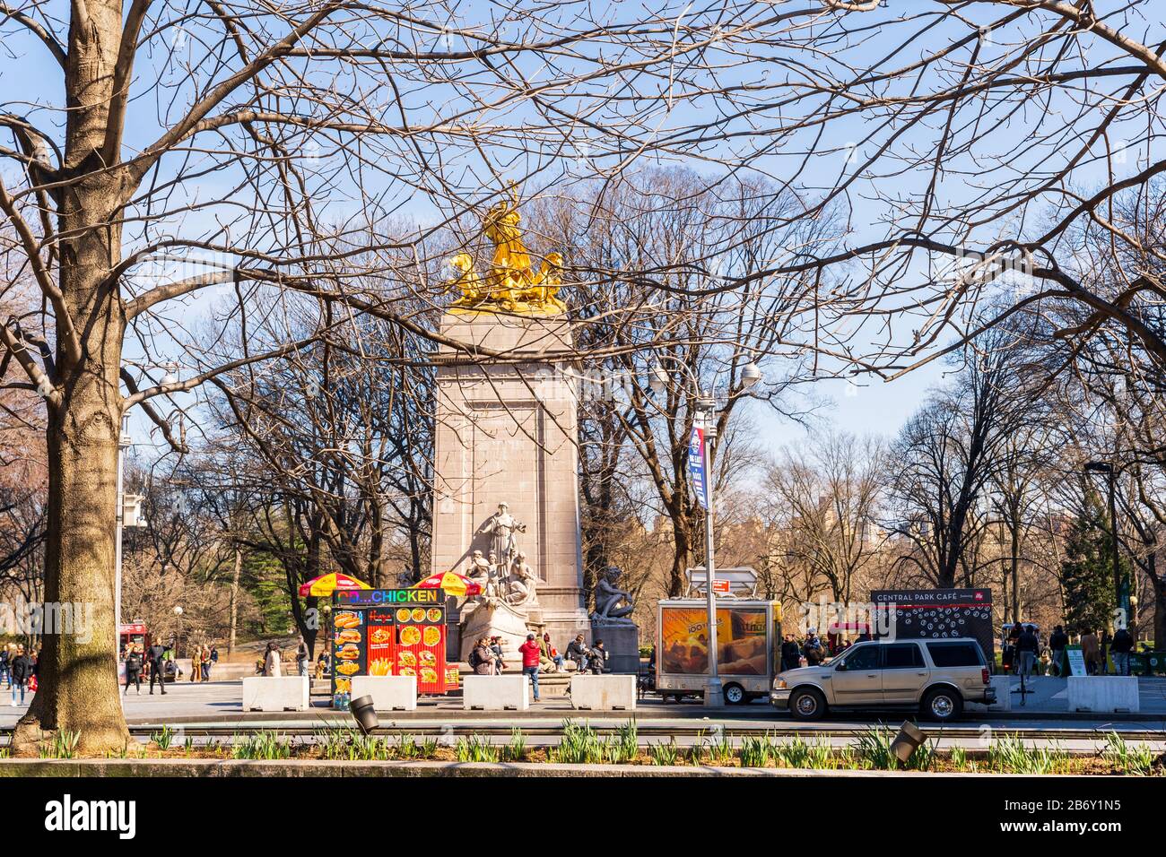 Central Park, New York - 8. März 2020: Ein friedlicher Central Park eine Woche vor der NYC-Abschaltung wegen der Coronavirus Pandemie. Stockfoto