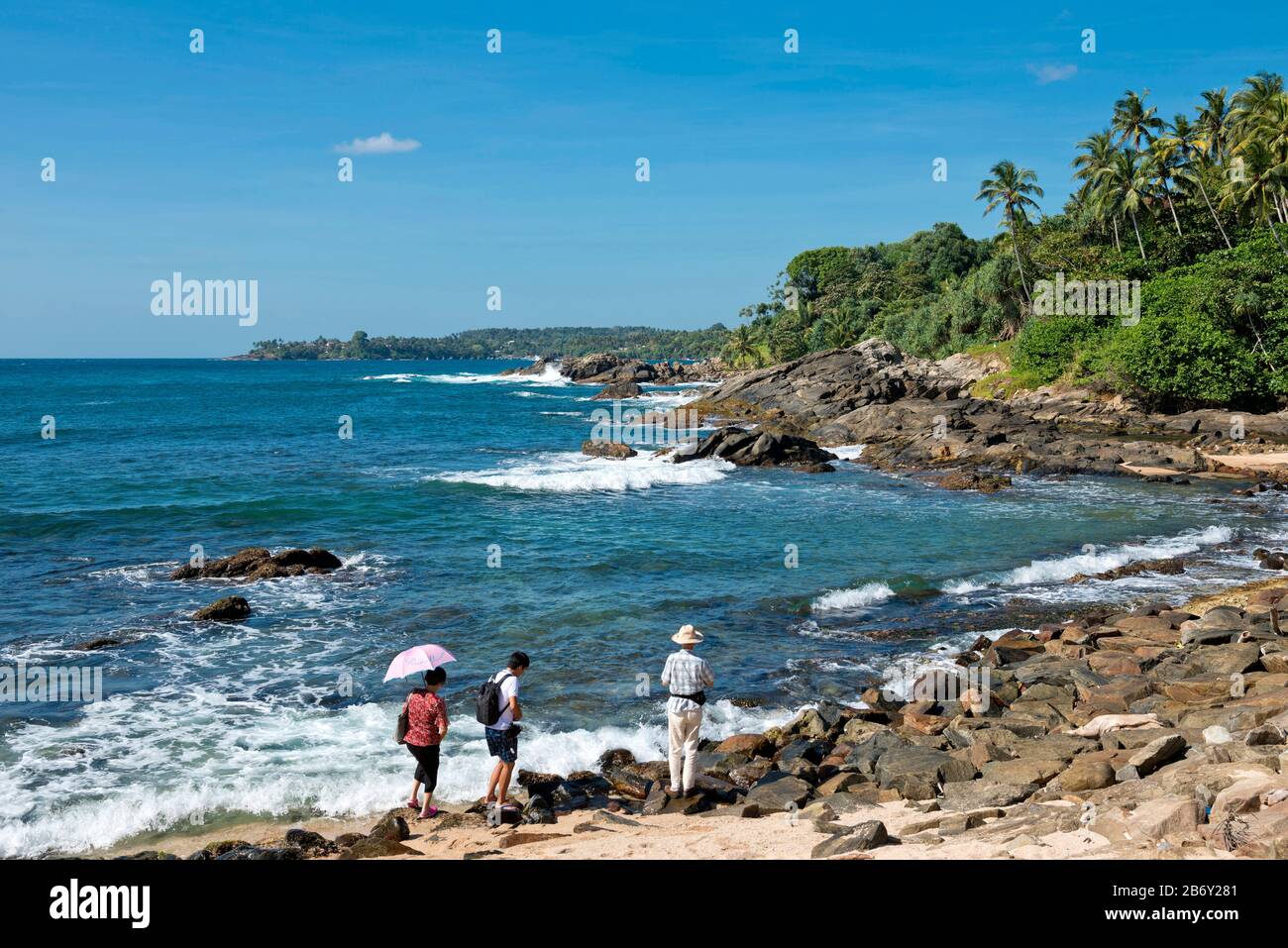 Sri Lanka, Südprovinz, Sud du Sri Lanka, Süd Sri Lanka, Süd-Sri Lanka, Océan, Ozean, Ozean, Touristenruinen, Touristen Stockfoto
