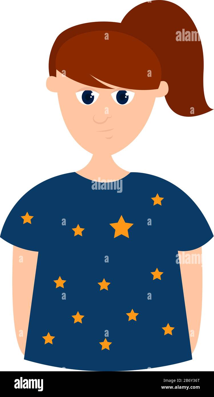 Hemd mit Sternen, Illustration, Vektor auf weißem Hintergrund. Stock Vektor