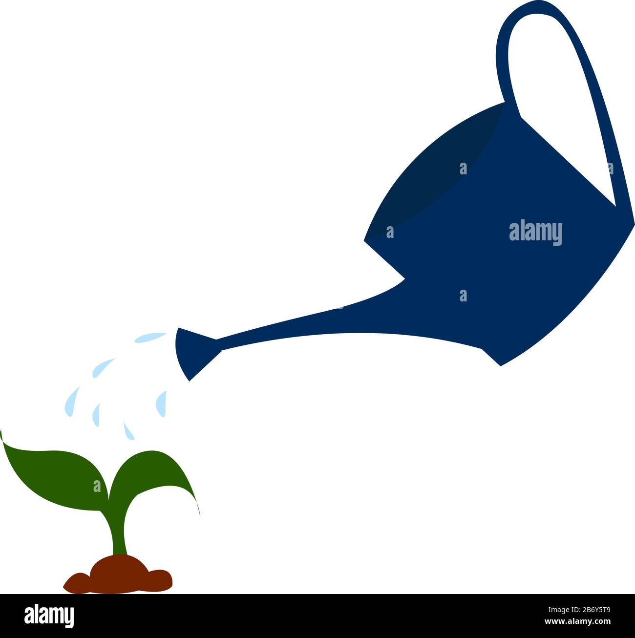 Gießkanne, Illustration, Vektor auf weißem Hintergrund. Stock Vektor