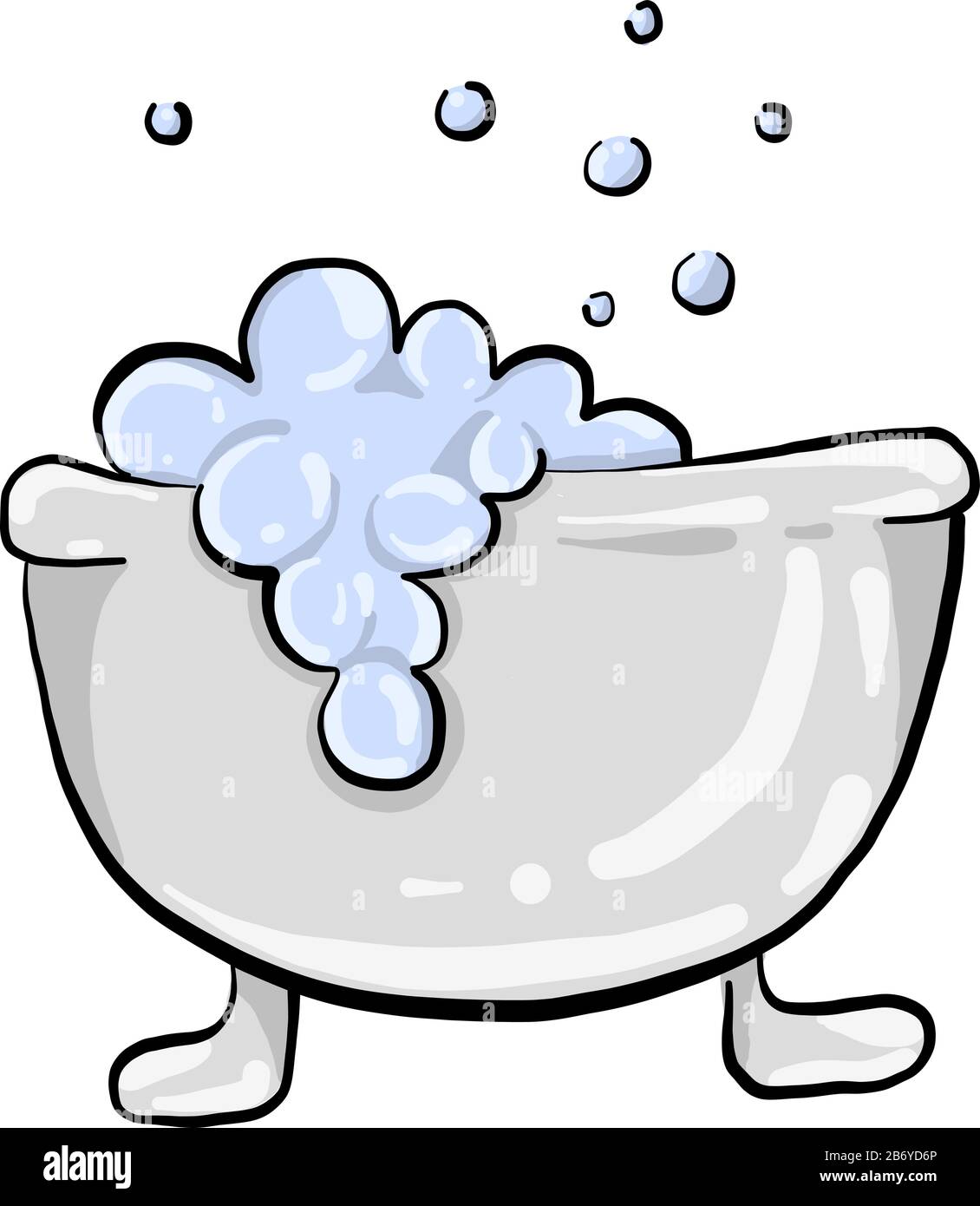 Bad mit Schaum, Abbildung, Vektor auf weißem Hintergrund. Stock Vektor