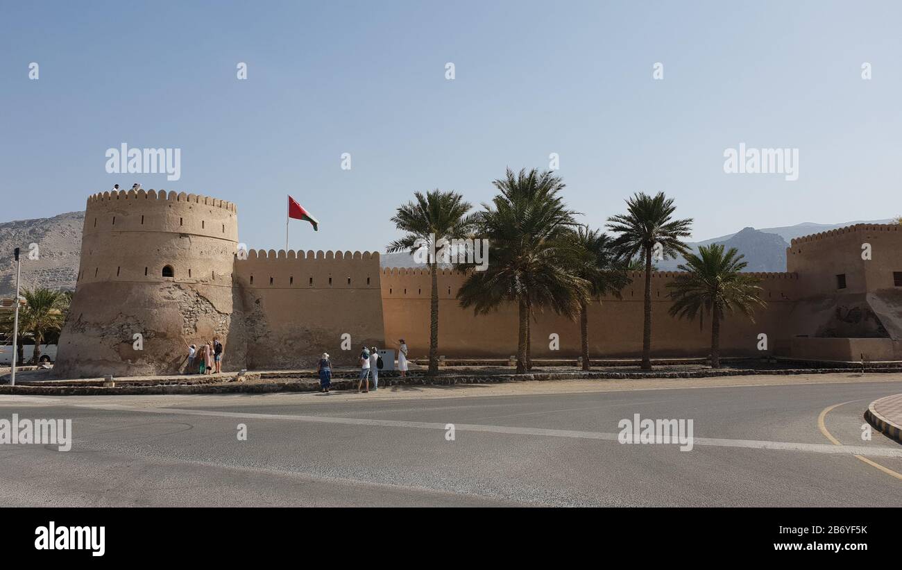 Khasab Fort in Oman in der Straße Hormuz Stockfoto