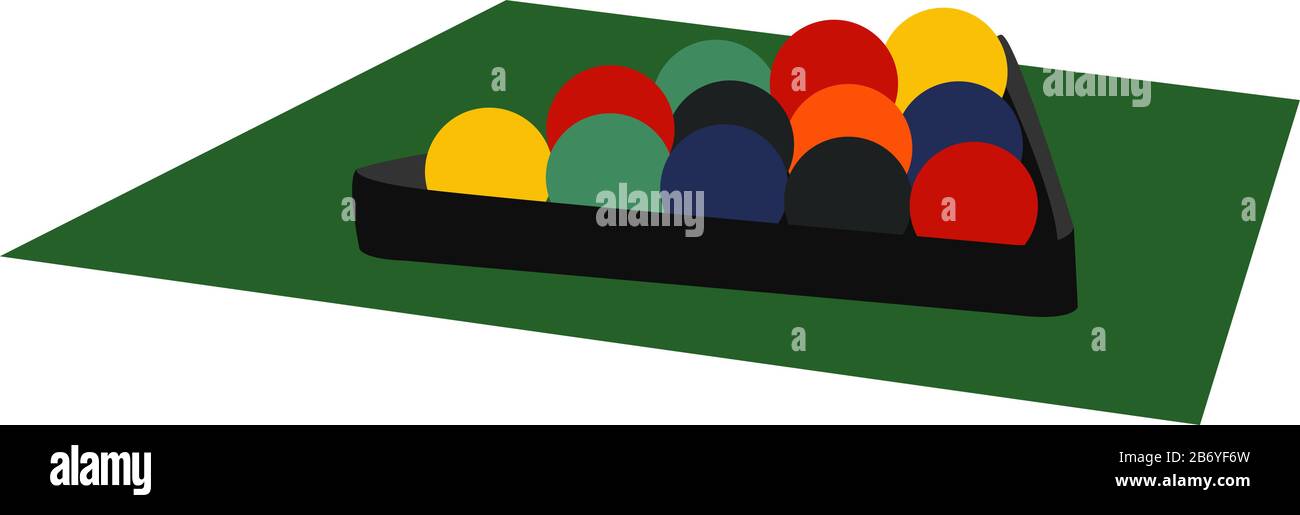 Billardbälle, Illustration, Vektor auf weißem Hintergrund. Stock Vektor
