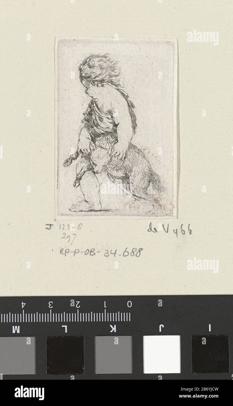 Gütige met Lam (mogelijk Johannes de Doper) Diverse figuren en krabbels (serietitel) Divers Figuren et griffonnemens (serietitel) Kind met Lam (mogelijk Johannes de Doper)Diverse figuren en krabbels (serietitel)Divers Figuren et griffonnemens (serietitel) Catalene (Typ B-346jogella-Obacht): Bella (128P-34.68P-Objekt vom Typ) Sammlermarke, verso, gestempelt: Lugt 240 Hersteller : Pfentmacher: Stefano della Bellanaar igen ontalp van: Stefano della Bellauitgever: Jacques van MerlenPlaats Herstellen: Parijs Dati Stockfoto