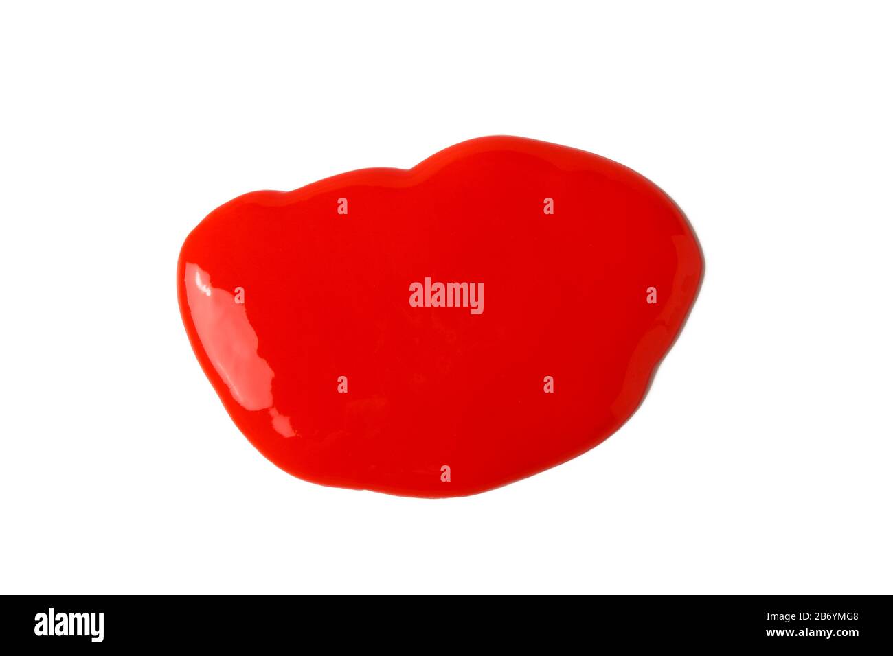 Abstrakte amorphe Substanz in Form eines roten Blobs Stockfoto