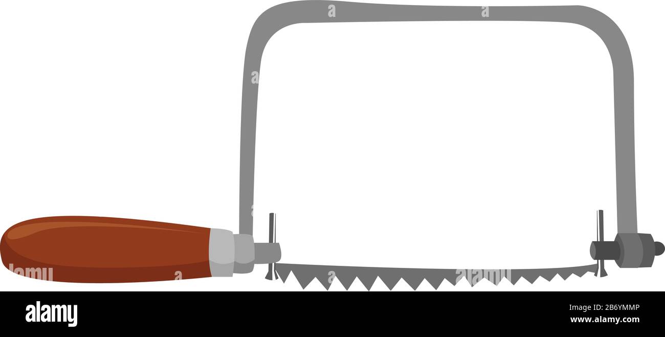 Schaffen Säge, Illustration, Vektor auf weißem Hintergrund. Stock Vektor