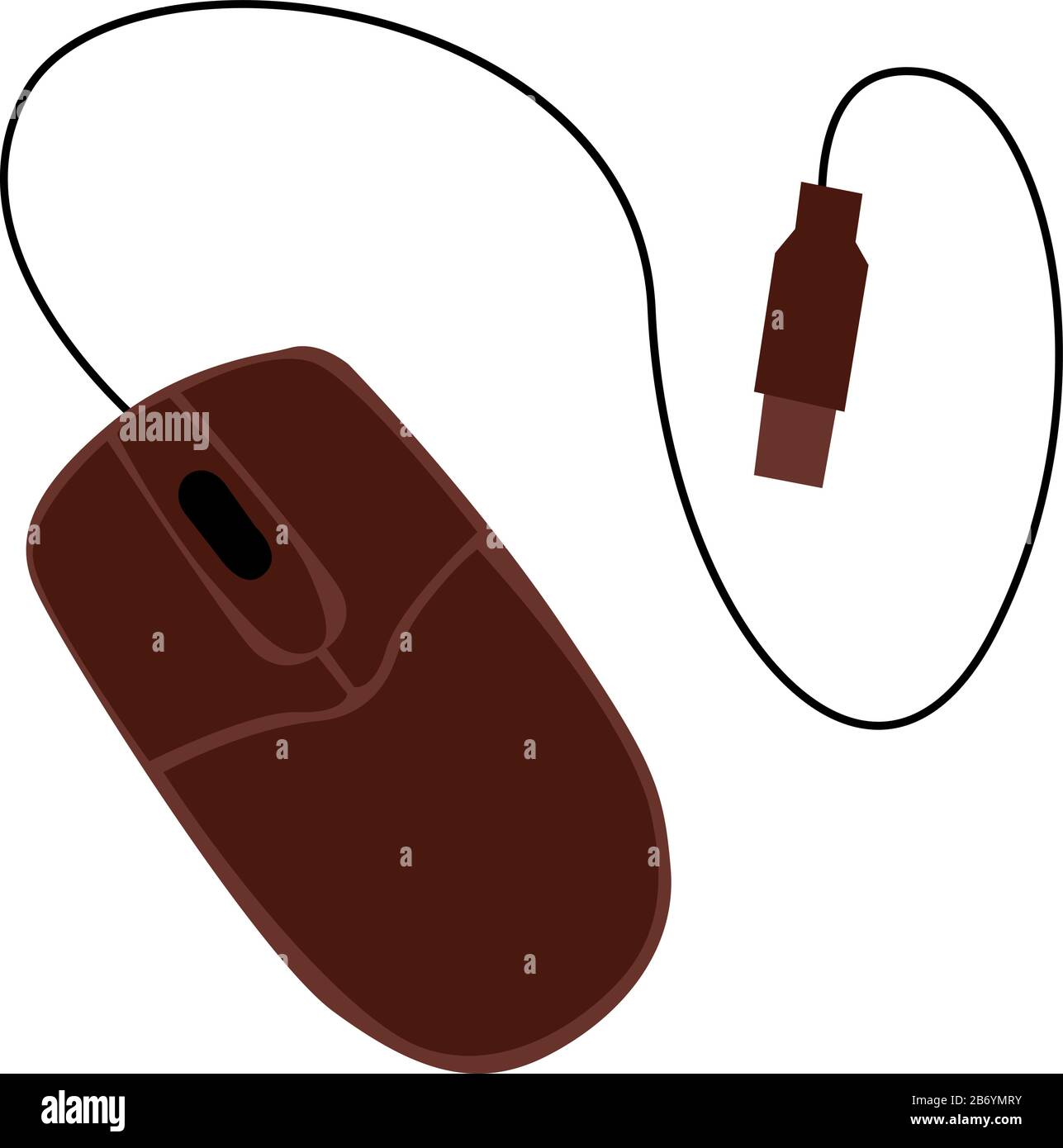 Computer Maus, Illustration, Vektor auf weißem Hintergrund. Stock Vektor