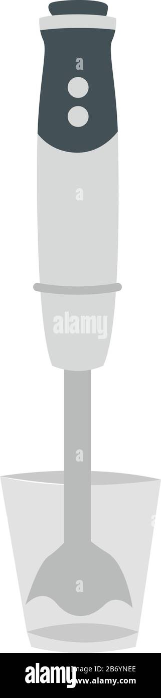 Stabmixer, Illustration, Vektor auf weißem Hintergrund. Stock Vektor