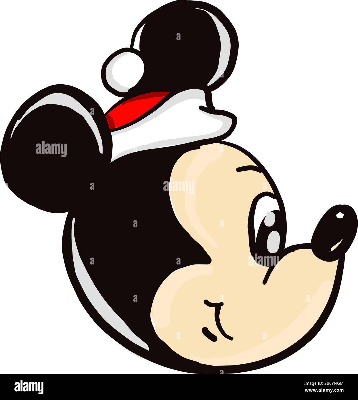 Mickey Mouse, Illustration, Vektor auf weißem Hintergrund. Stock Vektor