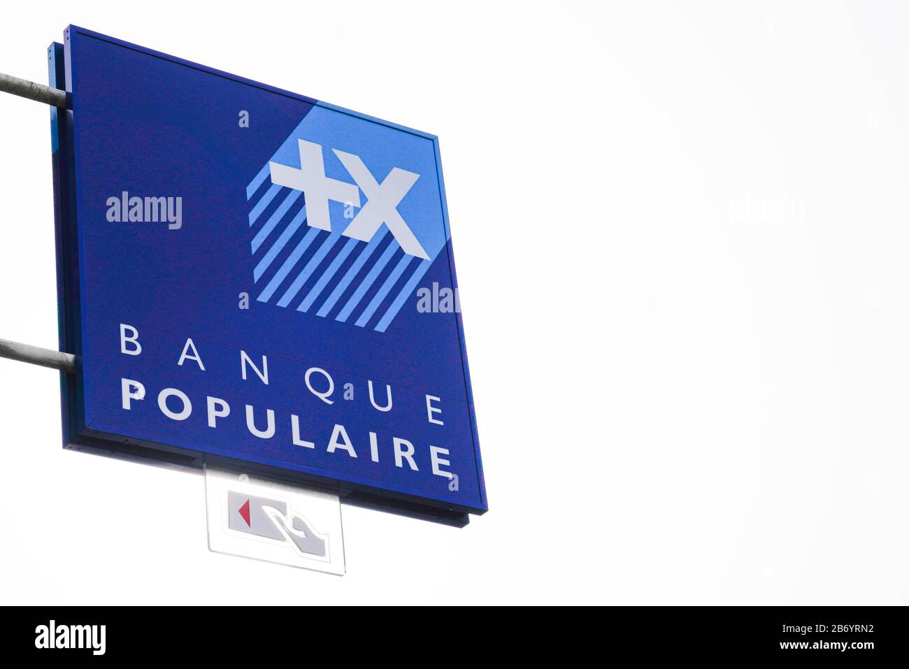 Bordeaux, Aquitanien/Frankreich - 01 22 2020: Logo des Privatkundenlogos der Bank banque populaire französische Ladenschilder Stockfoto