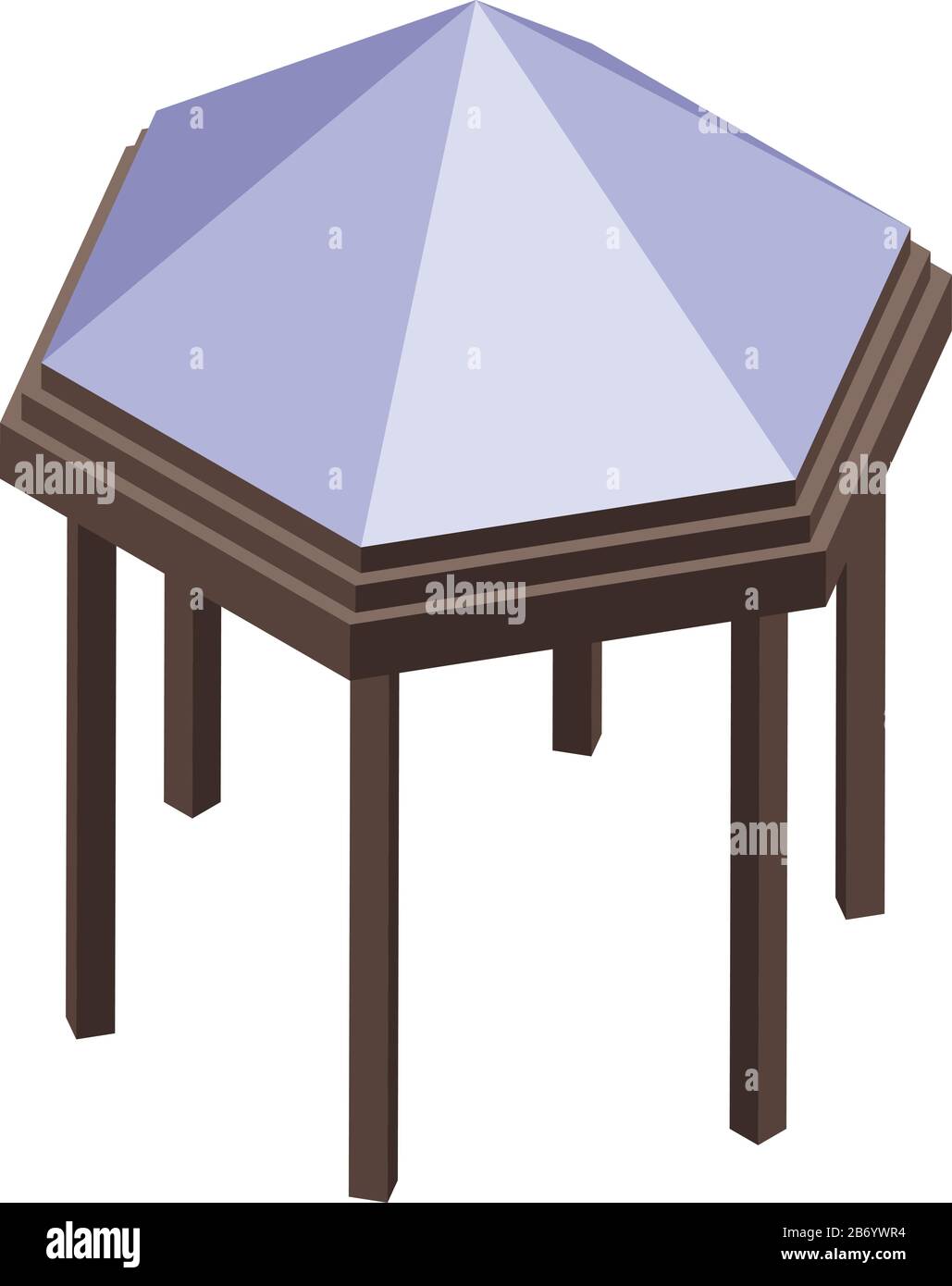 Rundgazebo-Symbol, isometrischer Stil Stock Vektor