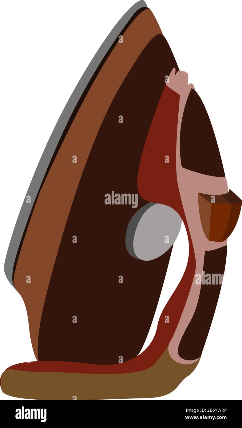 Braunes Eisen, Abbildung, Vektor auf weißem Hintergrund. Stock Vektor