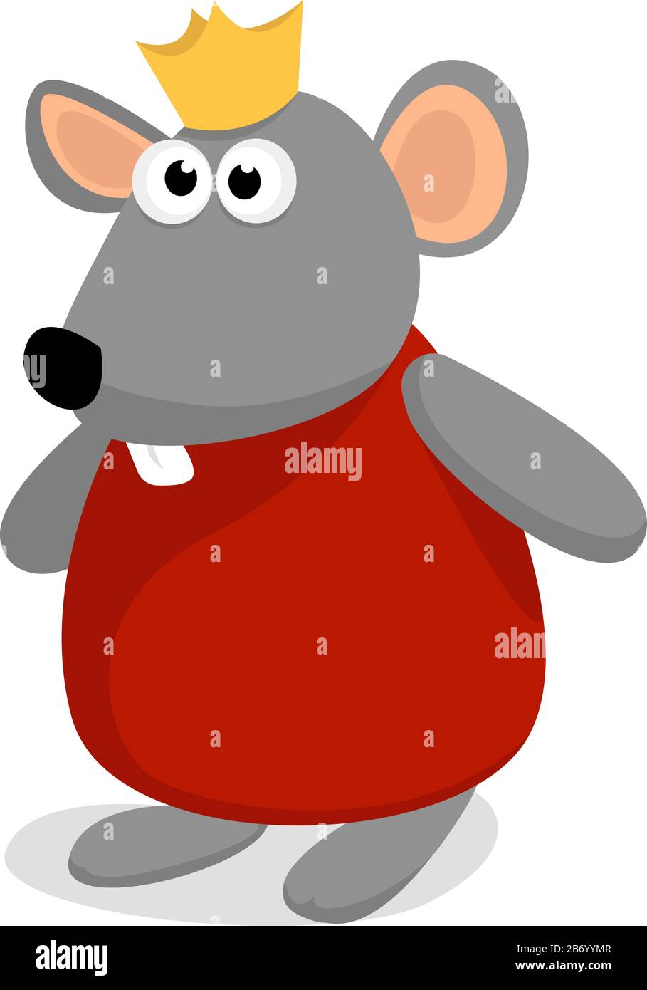 Fett Maus, Illustration, Vektor auf weißem Hintergrund. Stock Vektor