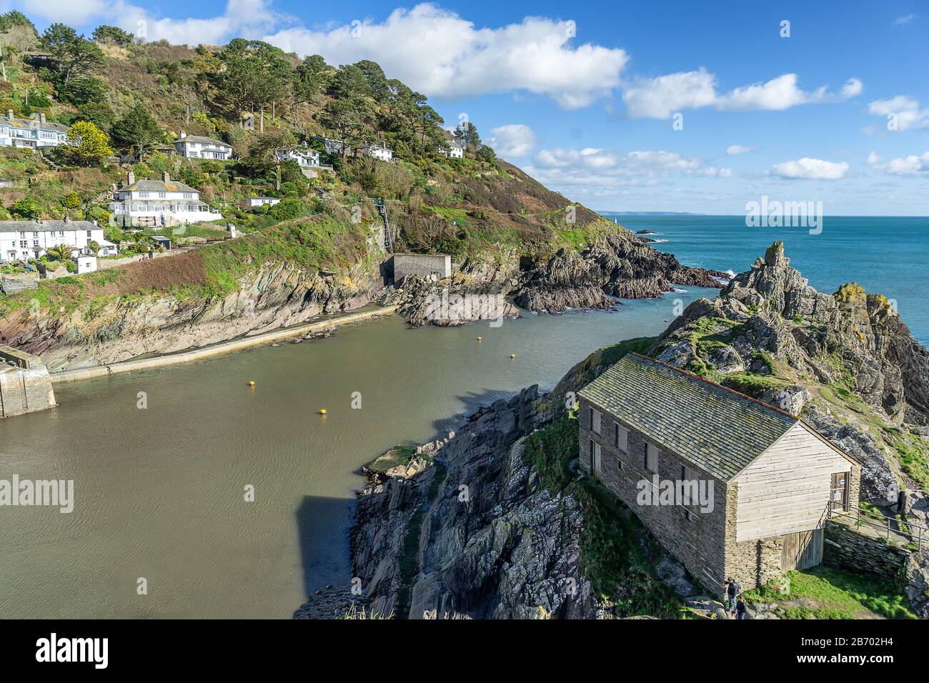 Polperro in Cornwall Stockfoto