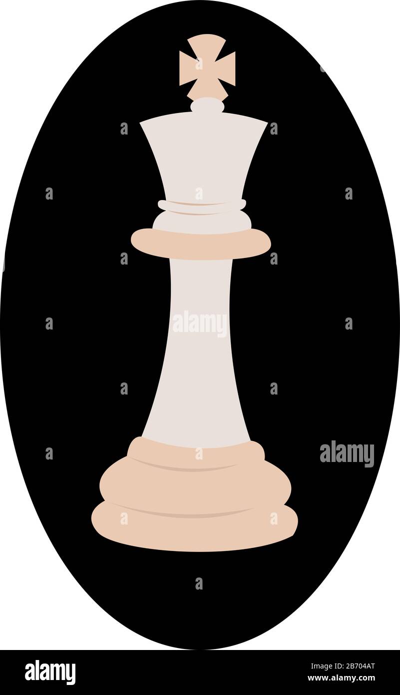 Weißer Schachkönig, Abbildung, Vektor auf weißem Hintergrund. Stock Vektor