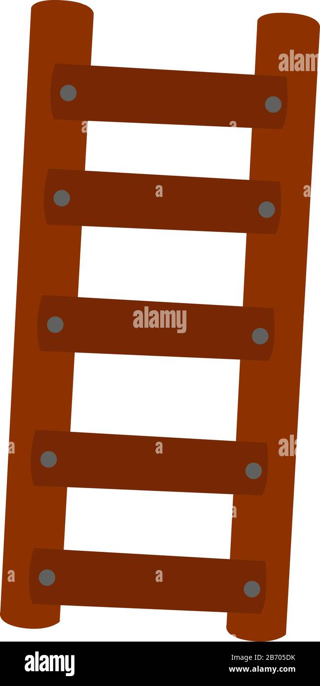 Holztreppe, Abbildung, Vektor auf weißem Hintergrund. Stock Vektor