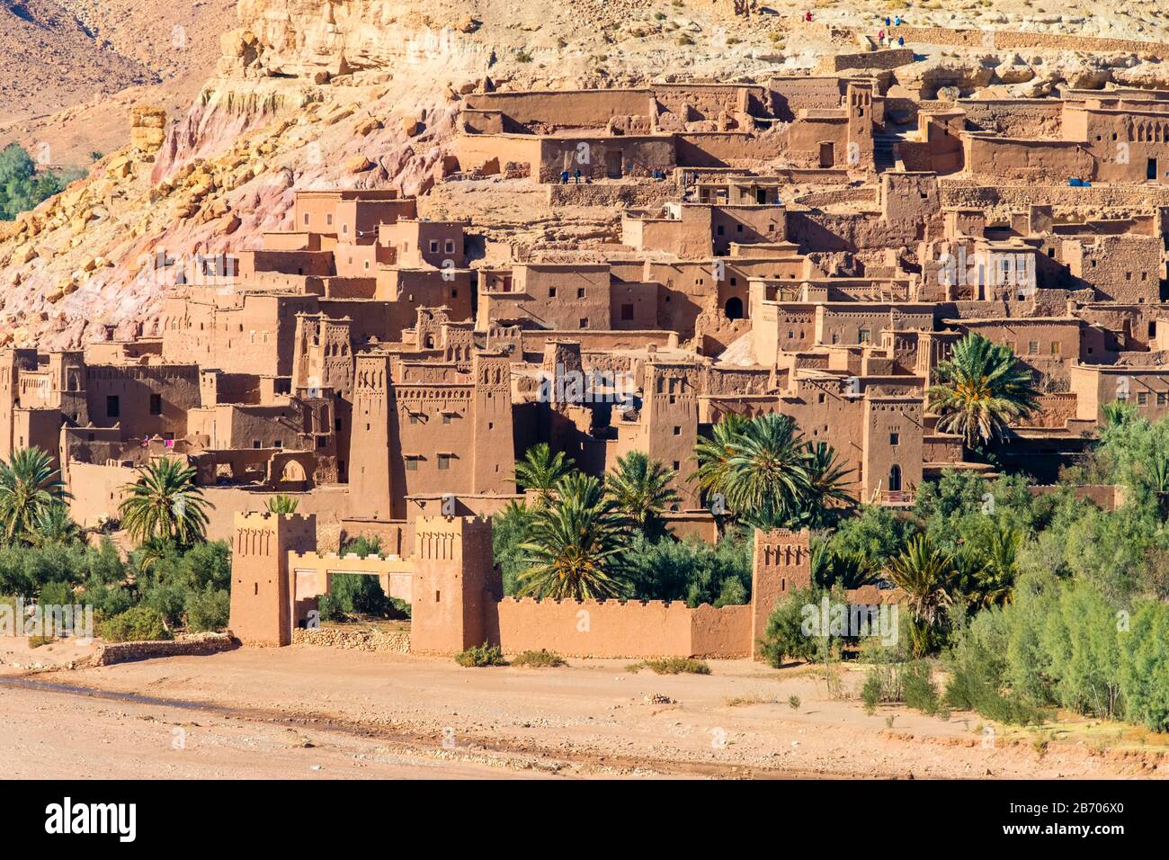 Marokko, Sous-Massa (Sous-Massa - Draa), Ouarzazate Provinz. Ksar Ait Ben Haddou (Ait Benhaddou). Stockfoto