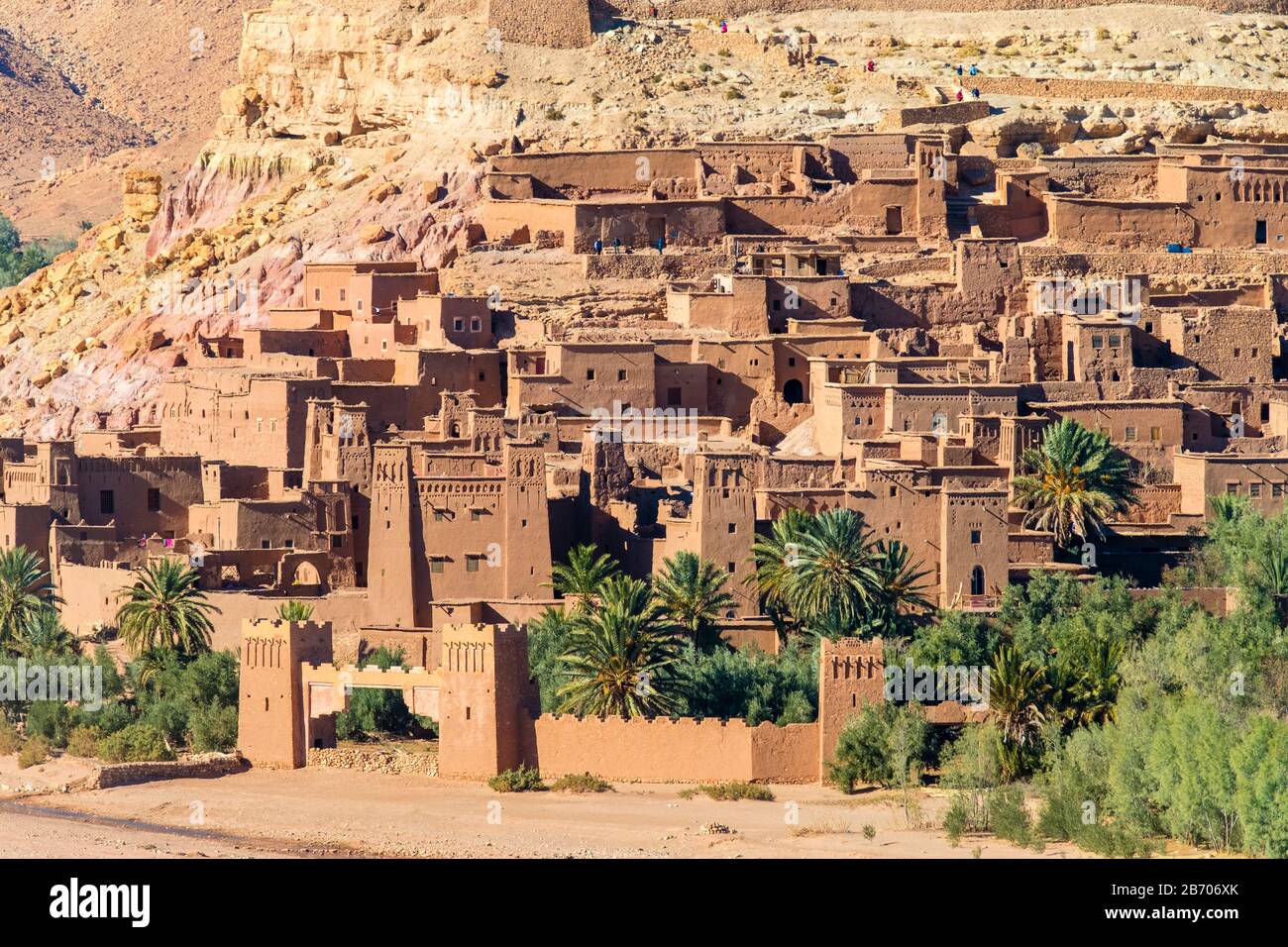 Marokko, Sous-Massa (Sous-Massa - Draa), Ouarzazate Provinz. Ksar Ait Ben Haddou (Ait Benhaddou). Stockfoto