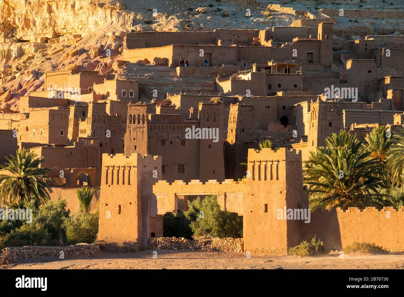 Marokko, Sous-Massa (Sous-Massa - Draa), Ouarzazate Provinz. Ksar Ait Ben Haddou (Ait Benhaddou). Stockfoto