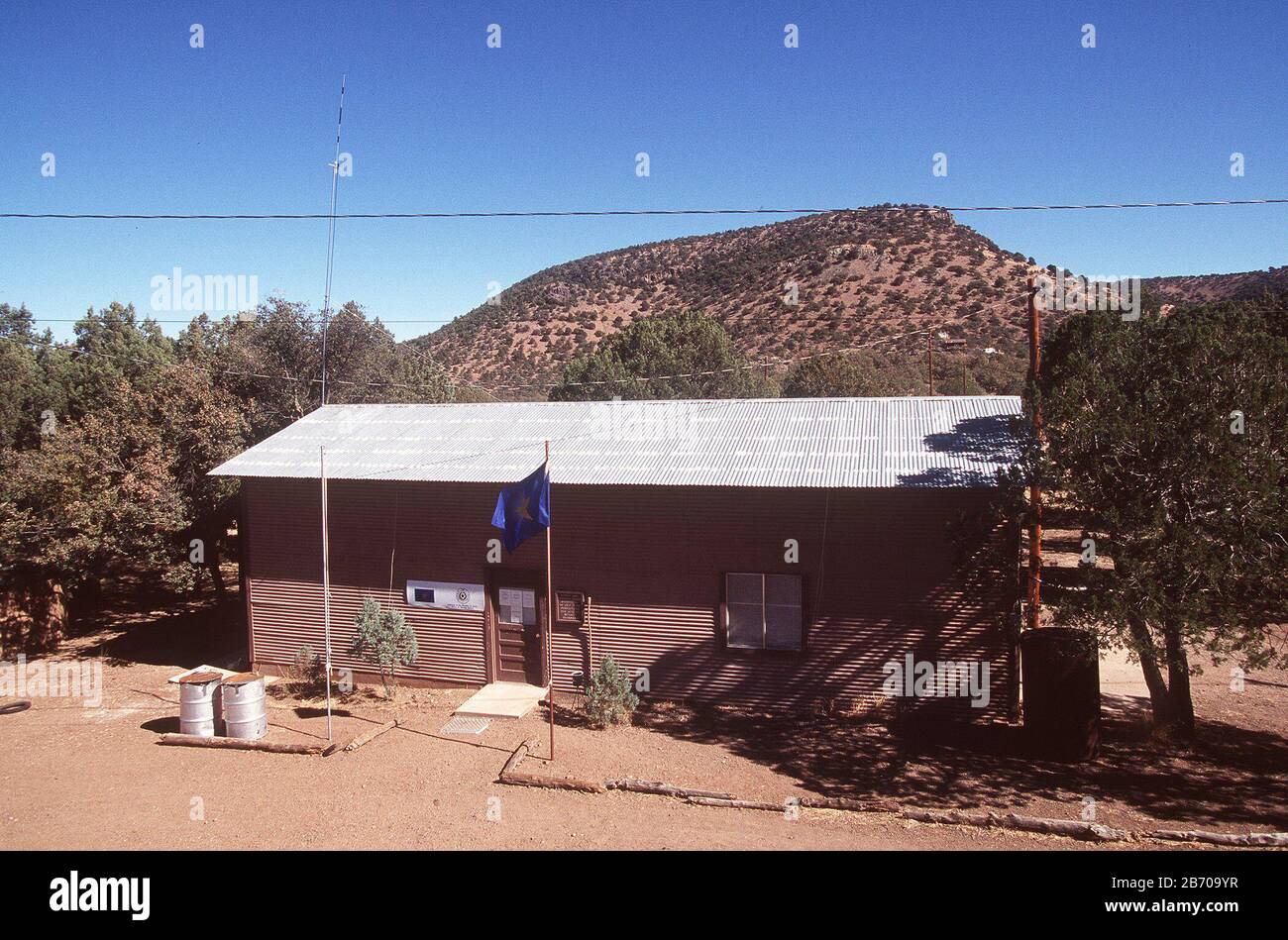 In der Nähe von Fort Davis Texas USA, 1997: Verlassene Feuerfestung im Davis Mountains Resort, die von der separatistischen Gruppe Republik Texas als souverän betrachtet wird. ©Bob Daemmrich Stockfoto