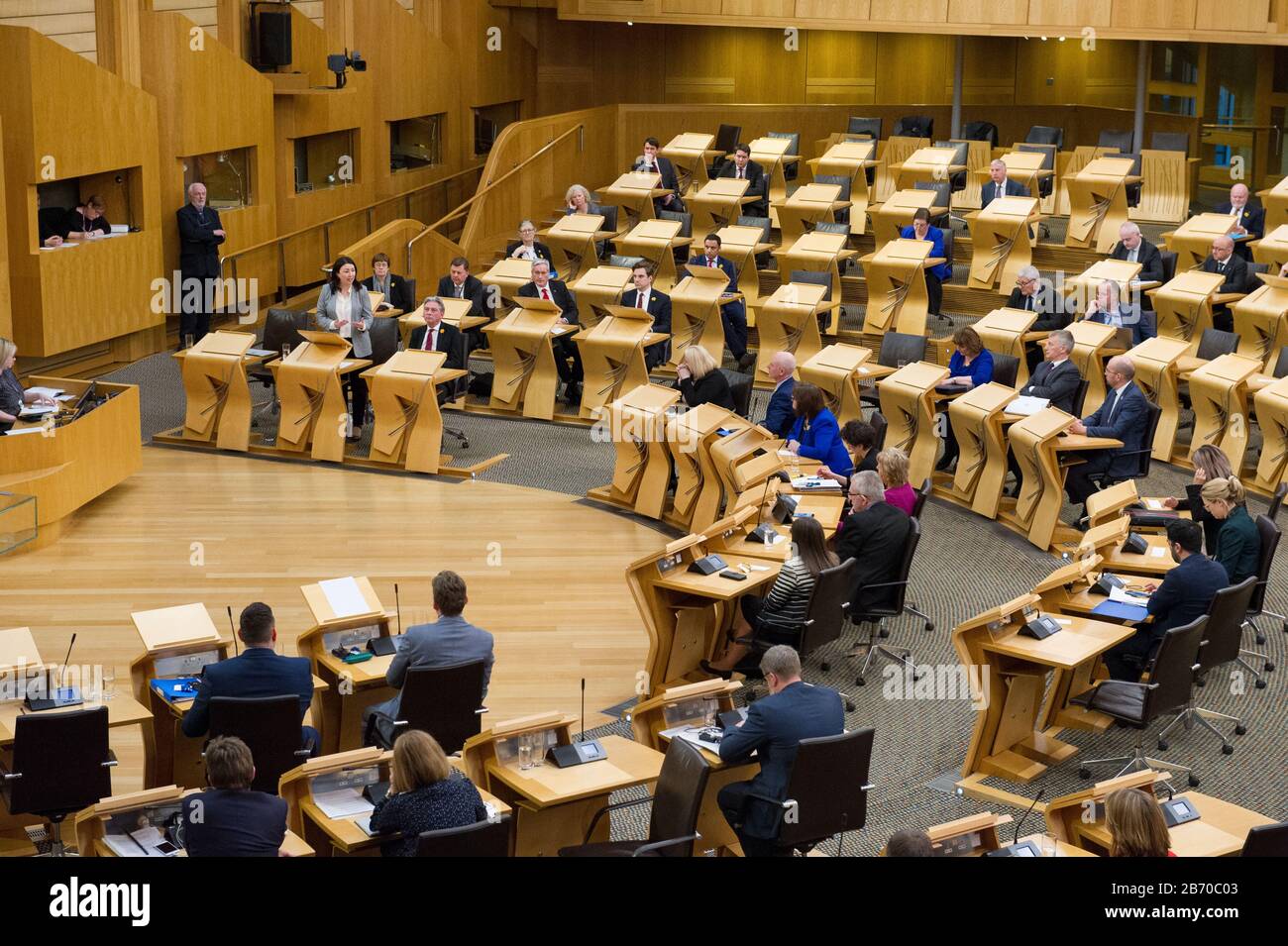 Edinburgh, Großbritannien. März 2020. Abgebildet: Jeane Freeman MSP - Kabinettsministerin für Gesundheit und Sport. Dringende Erklärung: Roman Coronavirus COVID-19 Update Credit: Colin Fisher/Alamy Live News Stockfoto