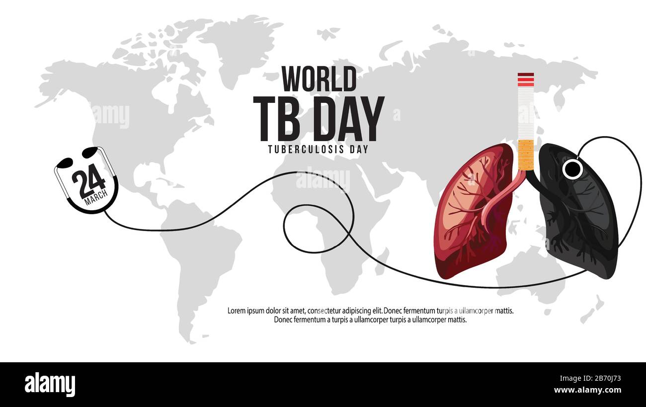 World Tuberkulose Day Poster Oder Banner Hintergründe Stock Vektor